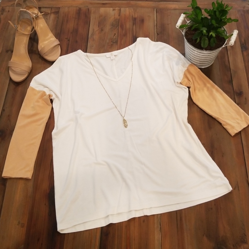 Charming Charlie super soft color block tee